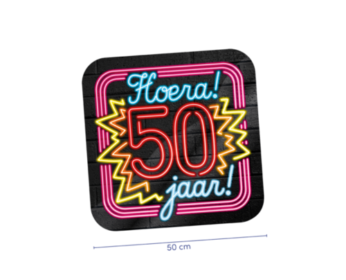 Neon huldeschild - 50 jaar
