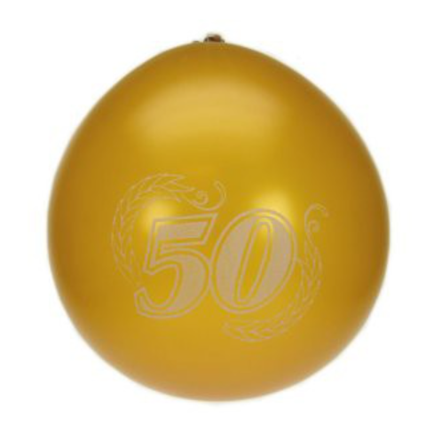 Ballonnen 50 jaar getrouwd