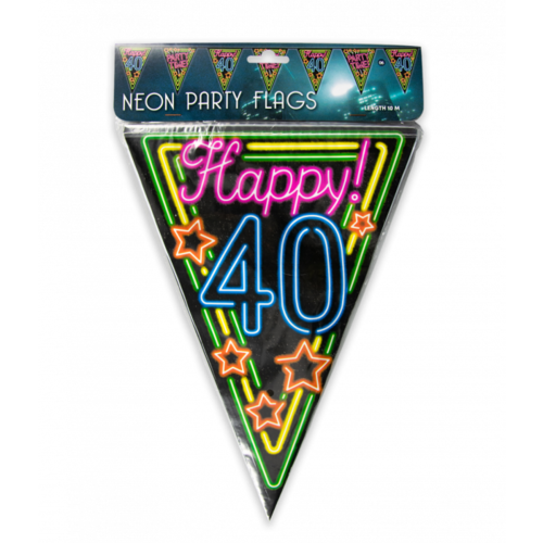 Neon vlaggenlijn - 40 jaar
